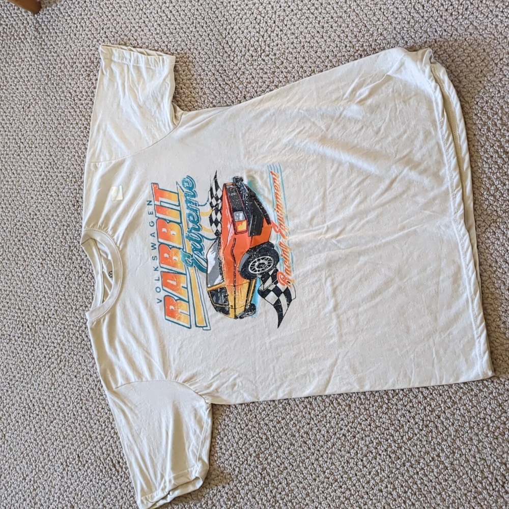 Volkswagen VW Rabbit Extreme Racing Beige T-Shirt L - Picture 2 of 7